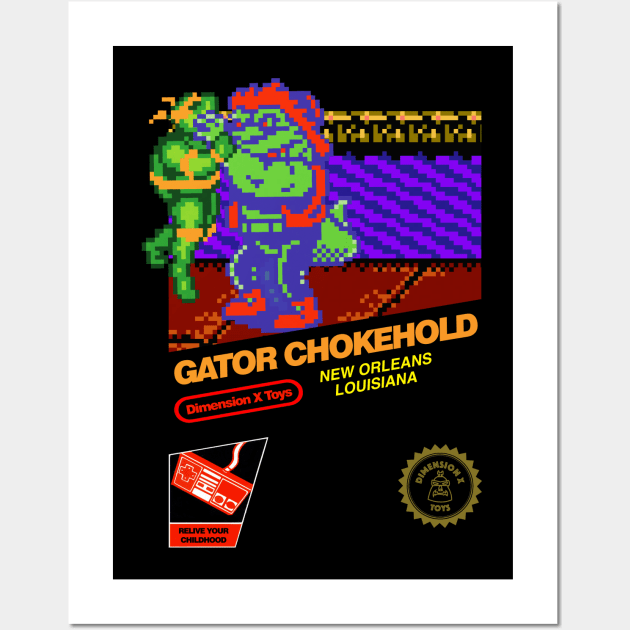 Gator Chokehold Wall Art by dimensionxtoys